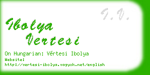 ibolya vertesi business card